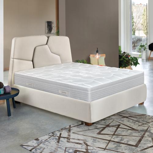 MIRAGE Materasso Ibrido sfoderabile 1600 molle indipendenti con topper memory brevettato PiFresh®. Dispositivo Medico.